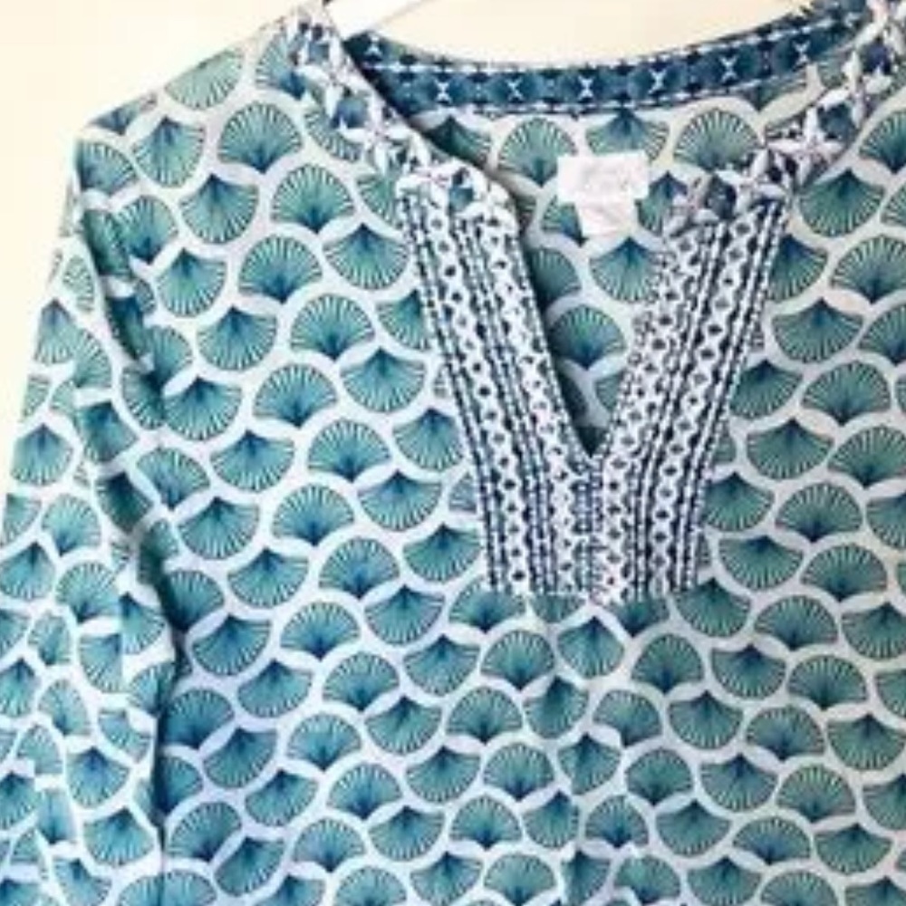 Sigrid Olsen Shell Print Tunic Top - Picture 5 of 10